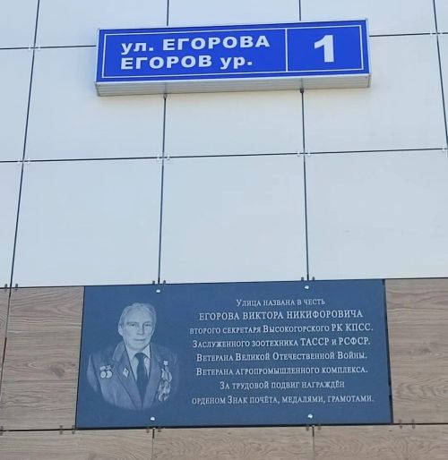 Çӳлту ялӗнче Виктор Егоров ячӗллӗ урам пур