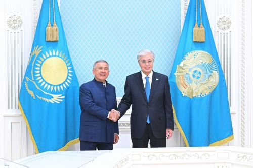 Рустам Минниханов: «Казахстанăн патшалăх пуçлăхӗ килни пирӗн çӗршывсем географи тӗлӗшӗнчен те, ӑс-хакӑл енчен те пӗр-пӗрне çывӑх пулнине кăтартать»
