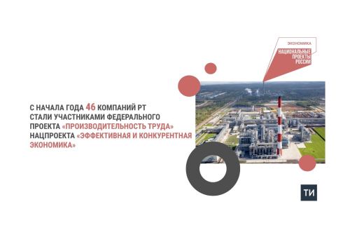 В Татарстане 46 компаний стали участниками проекта «Производительность труда» в этом году