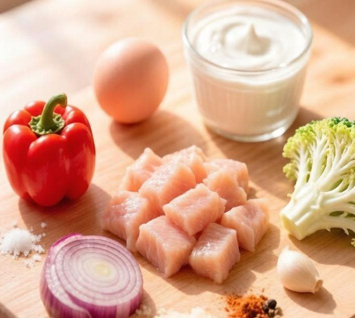 Запеканка – чăх ашӗпе тата   чечеклӗ купăстапа